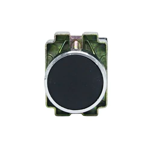 Botão de comando metálico 22mm preto bloco de contato 1NA HB2-BA21