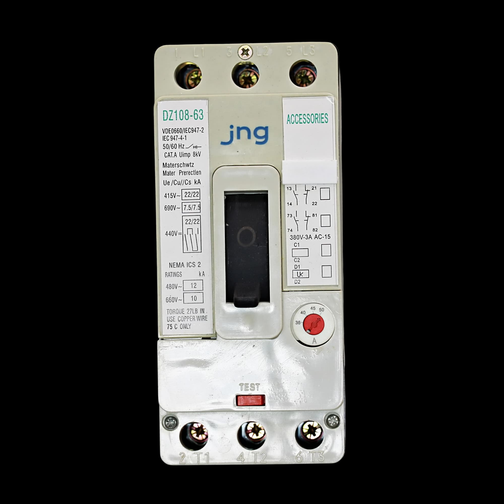 Disjuntor-Motor DZ108 36-50Amp.