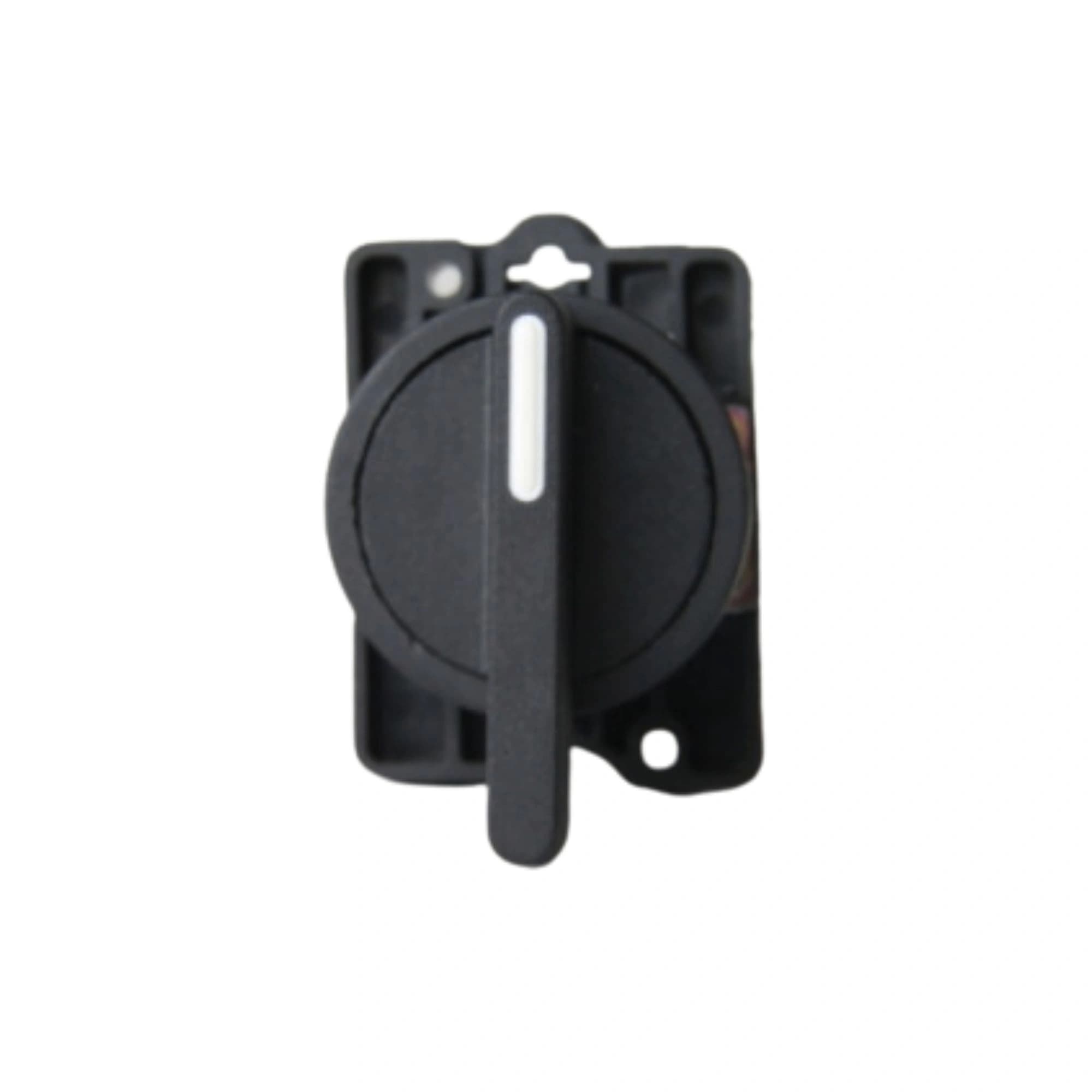 Comutador plástico manopla longa 22mm preto 3 posições com retorno centro 2NA HB2-EJ53