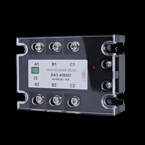 Rele de Estado Sólido Trifásico 60Amp. 480Vca 3-32Vcc SA3-4060D Digimec
