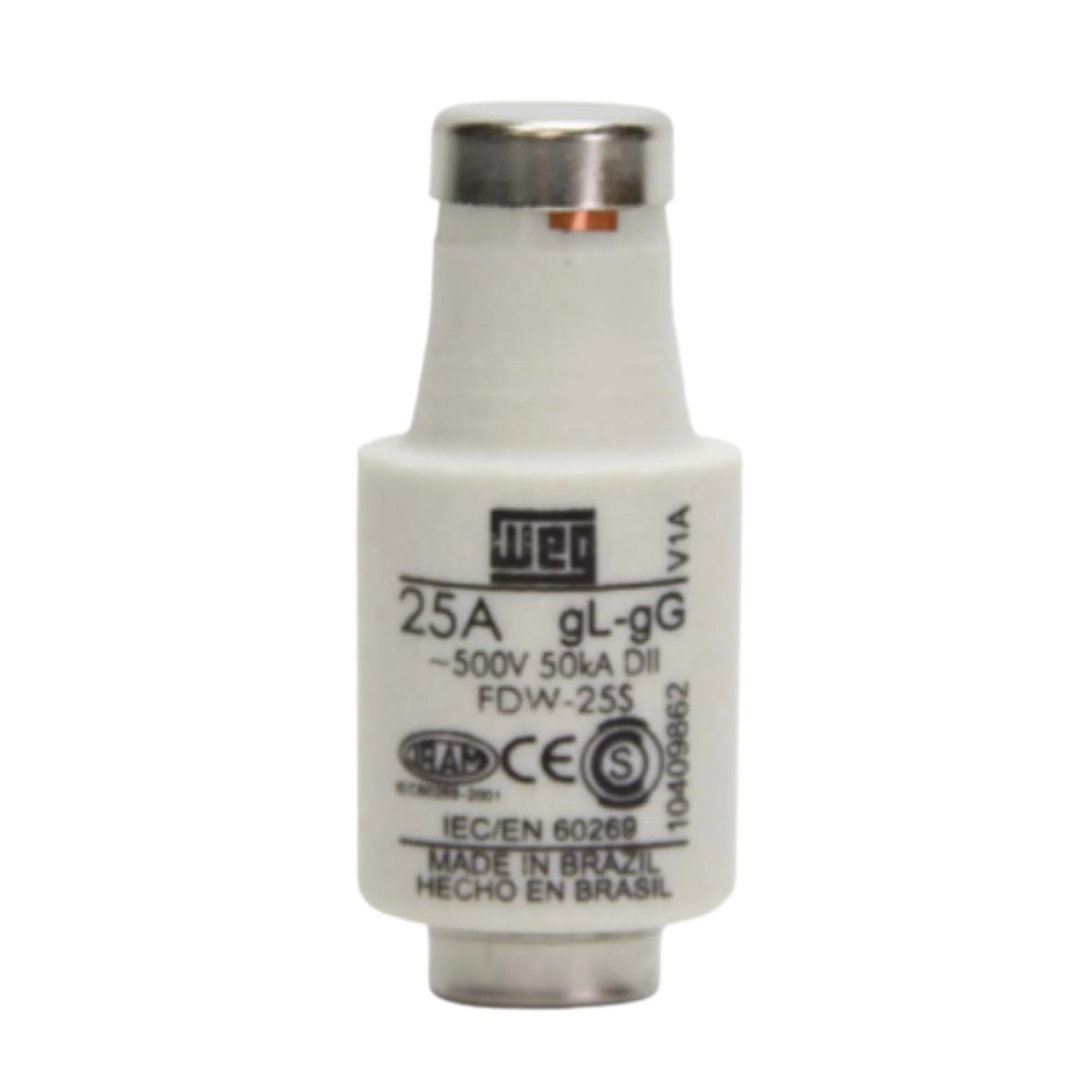 Fusível tipo D, retardado, FDW25A - 25AMP WEG