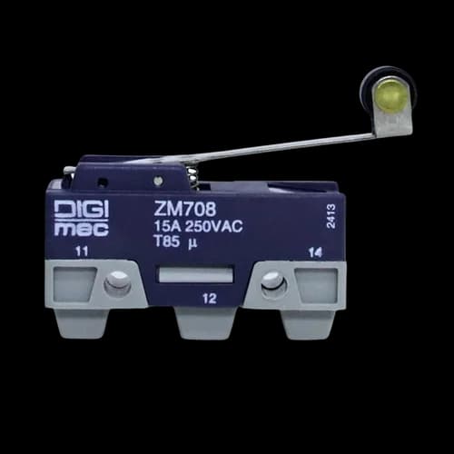 Micro Interruptor Alavanca com Rolete e Operação Invertida ZM708 Digimec