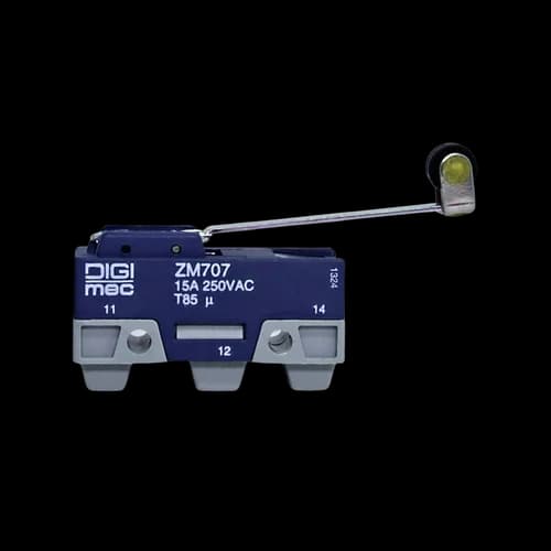Micro Interruptor Alavanca Longa com Rolete e Operação Invertida ZM707 Digimec
