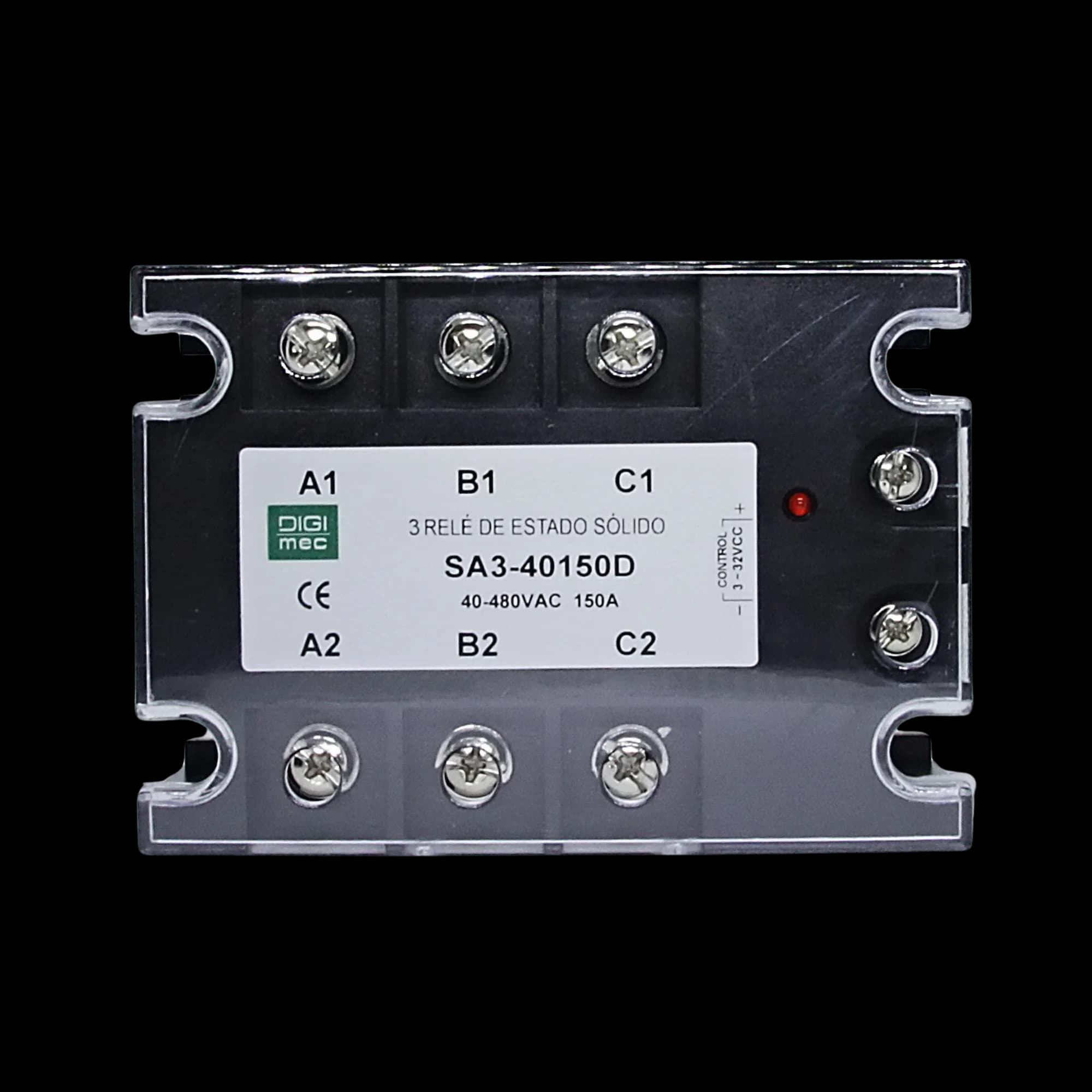 Rele de Estado Sólido Trifásico 150Amp. 480Vca 3-32Vcc SA3-40150D Digimec