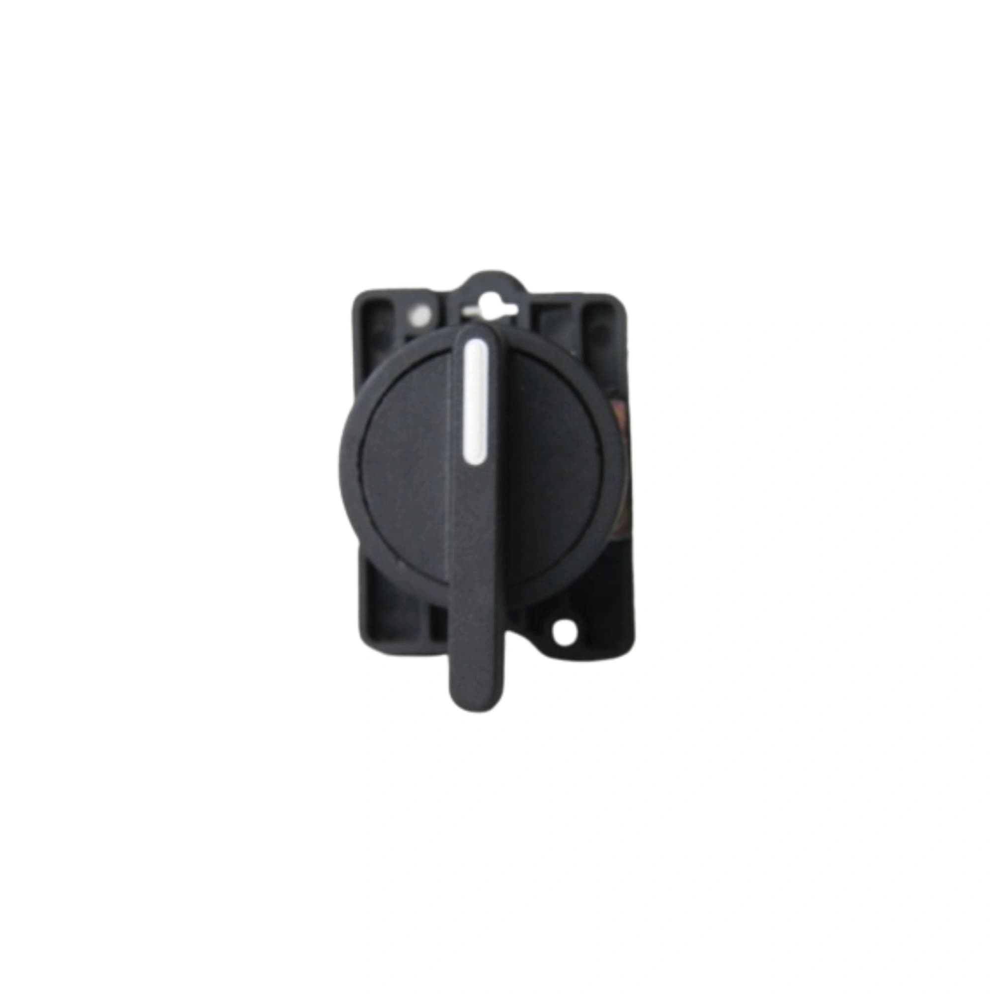 Comutador plástico manopla longa 22mm preto 3 posições com retorno centro 2NA HB2-EJ53