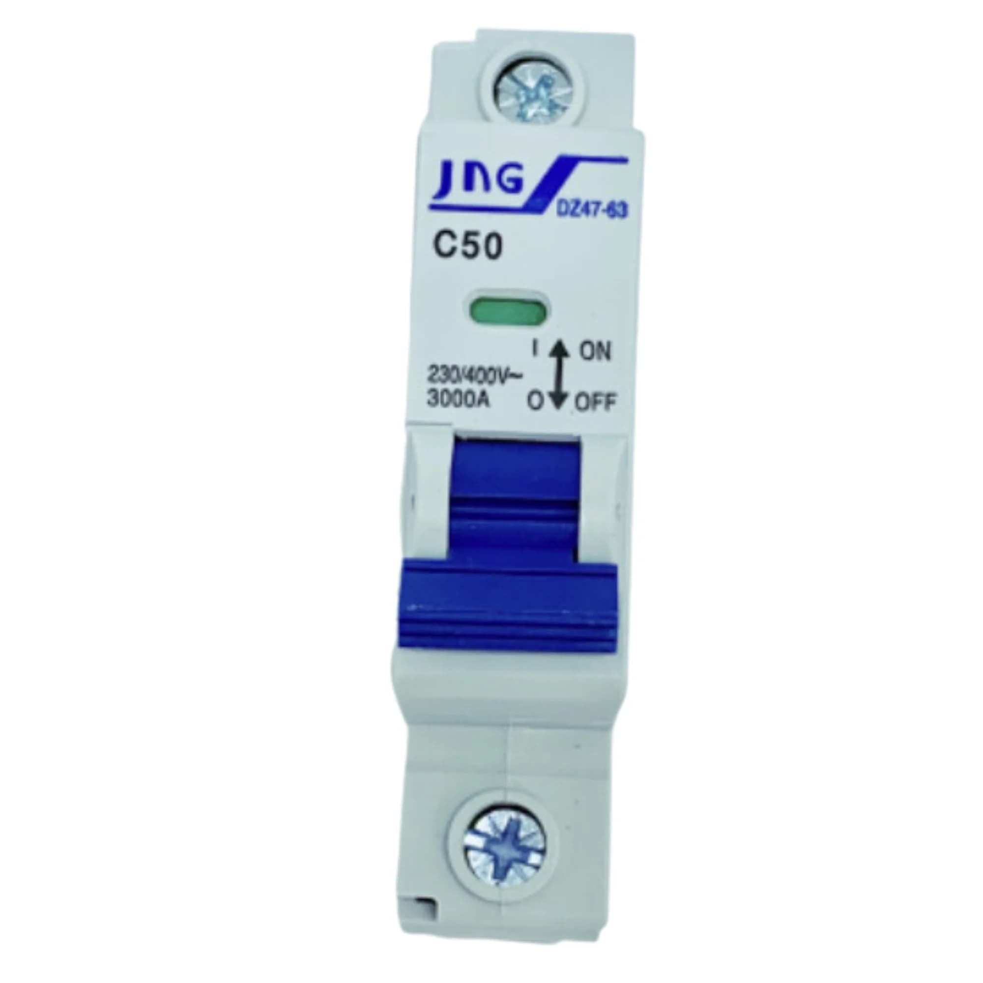 Mini disjuntor unipolar 50Amp., curva C, 3Ka., DZ4763 1P 50A