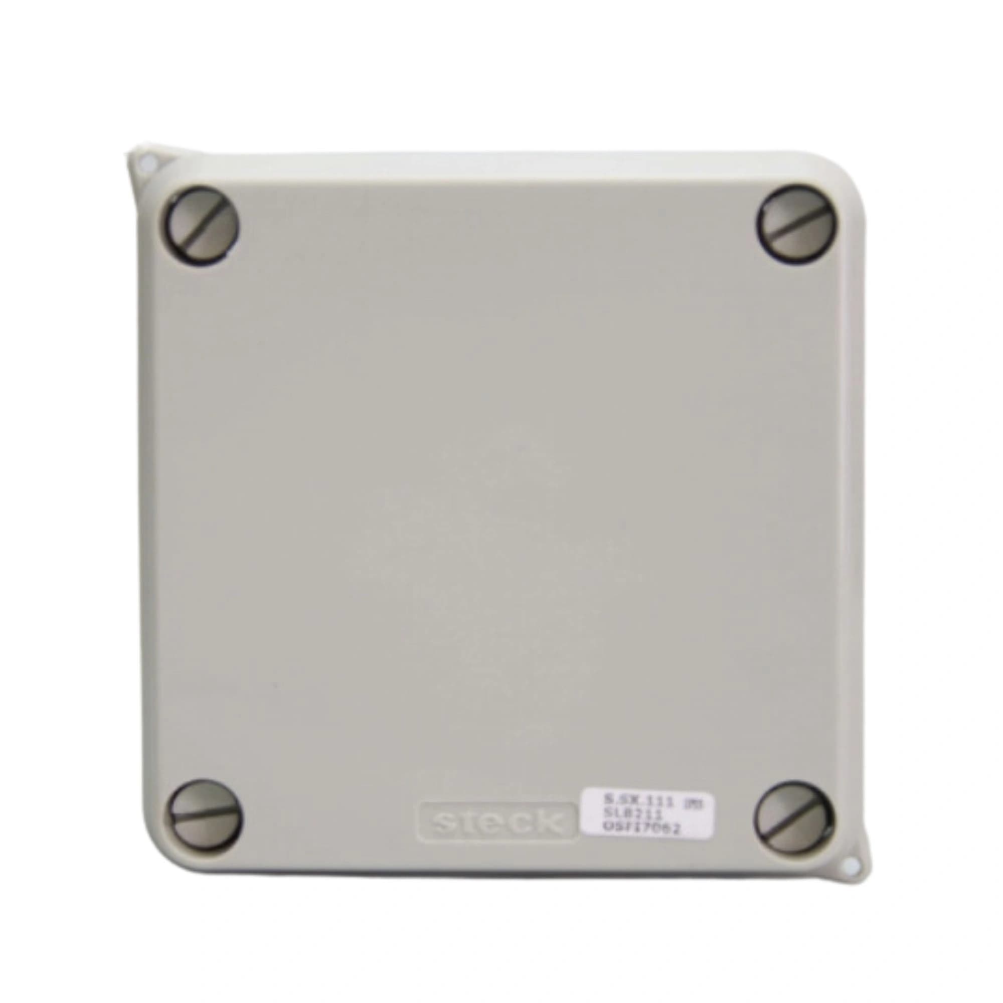 Caixa plástica tampa opaca 102x102x55 SSX-111 Steck