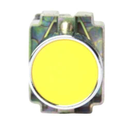 Botão de comando metálico 22mm amarelo 1NA HB2-BA51