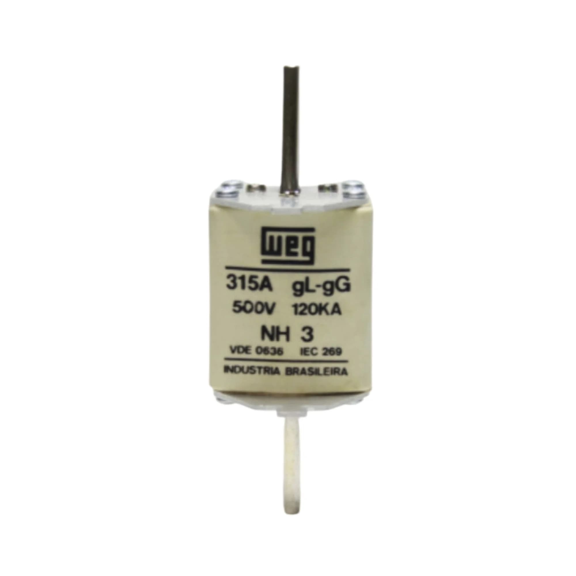 Fusível tipo NH, retardado, tamanho 3, FNH3-315 315AMP. WEG